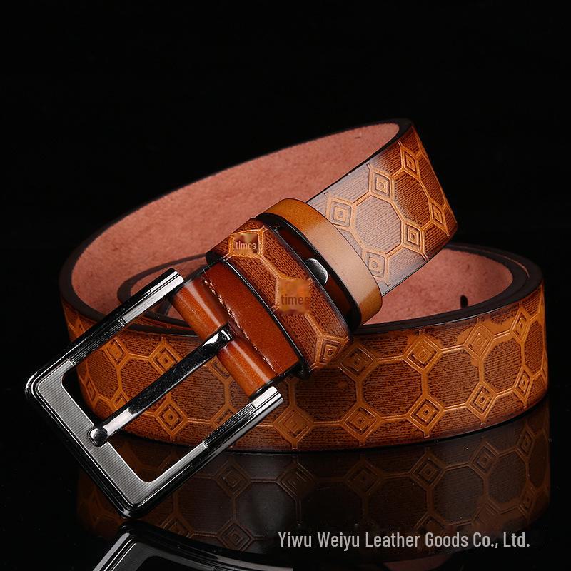 Men's Trendy All-Match PU Belt with Alloy Pin Buckle for Jeans