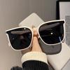 Luxury And Exquisite Oversized Square Frame Unique Square Rivet Design Neutral Outdoor Driving And Travel Sunscreen Sunglasses
