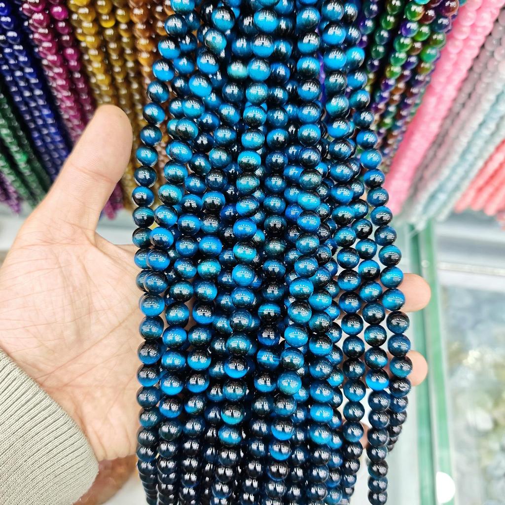 10mm Cat's Eye Stone Beads: Single, Double, Triple Color Options for DIY Jewelry Accessories.