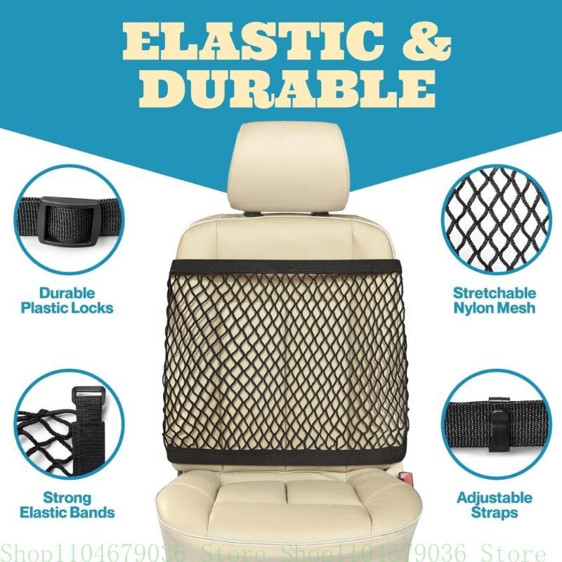 Front Organizers Versatile Car Net Elastic Car Organizers Car Bag Holder Conveniently Store and Access Your Items
