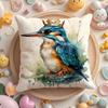 Kingfisher watercolor painting Cushion Cover Home & Car Multi-Scene Pillow Cover - Reversible, Soft & Durable for Daily Use