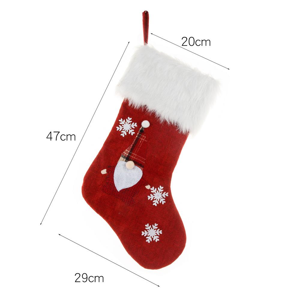 New Personalized Name Christmas Decorations with Lights Custom Name Christmas Socks Children's Holiday Gifts Bag