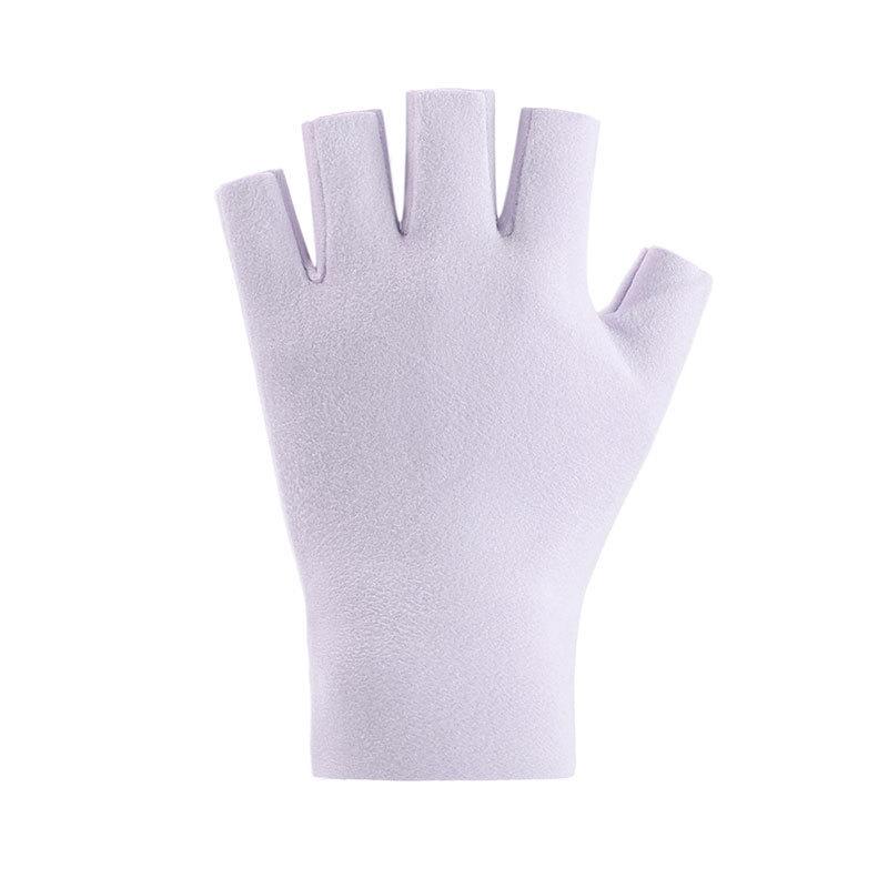 Women's Winter Plush Half-Finger Thermal Fleece Gloves - Skin-Friendly for Typing and Writing