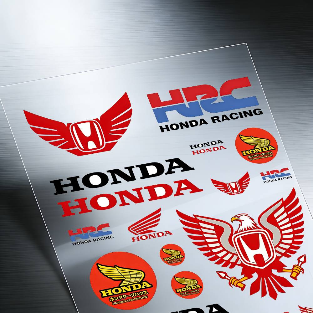 AAAKV1 For Honda Reflective Motorcycle Stickers Waterproof Vinyl Decals For Motorbike Helmet Fuel Tank Bike