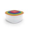 KitchenCook Ktup5c - Multicolour - Set of 5 Food Storage Boxes - Stackable - BPA Free