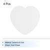 Absorbent  Coasters White Marble Heart Shape Coaster with Cork Backing Non-Slip for Home Office 43inches