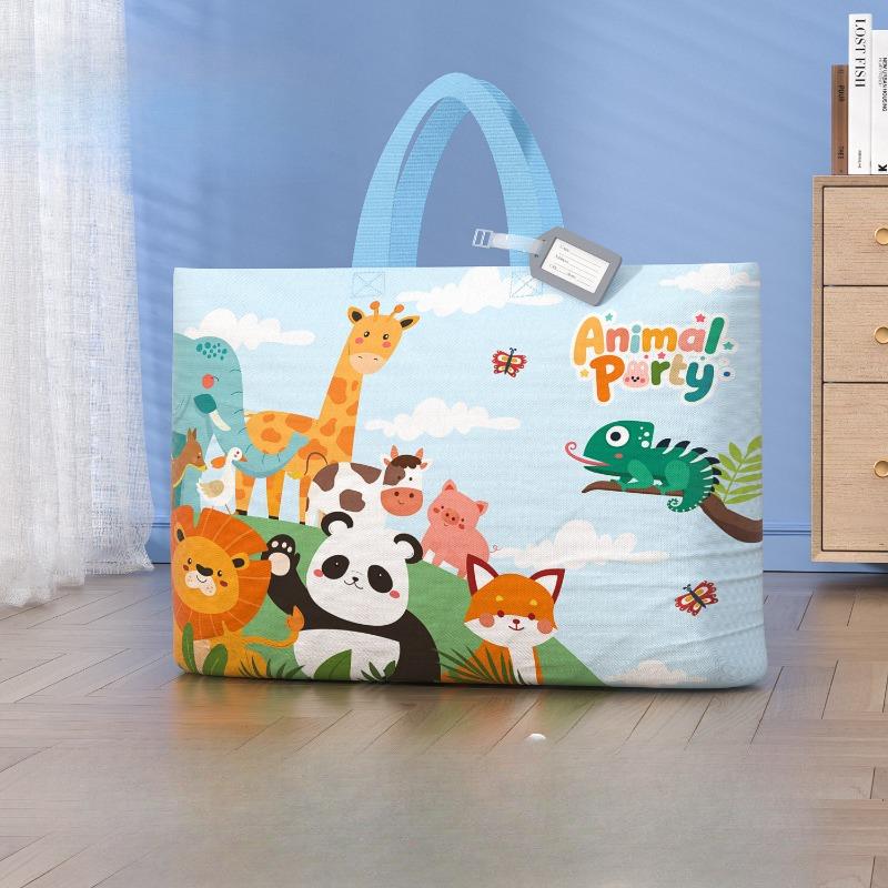 

Kindergarten Quilt Storage Bags Clothes Oxford Cloth Luggage Bags Waterproof and Moisture-proof Animal- Medium