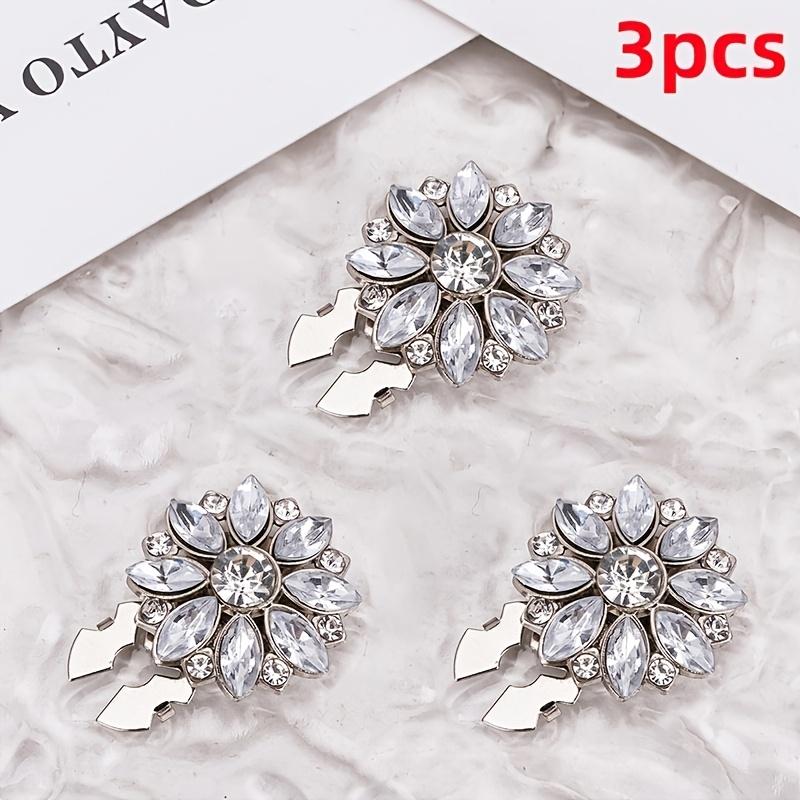 

3pcs of High-End Eight-Petal Flower Shirt Buttons, Exquisite Decorative Snap Buttons, No-Sew Magic Invisible Snap Fasteners