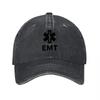 EMT Star of Life Washed Canvas Baseball Cap Unisex Adjustable Hat for Emergency Medical Services Enthusiasts and Professionals