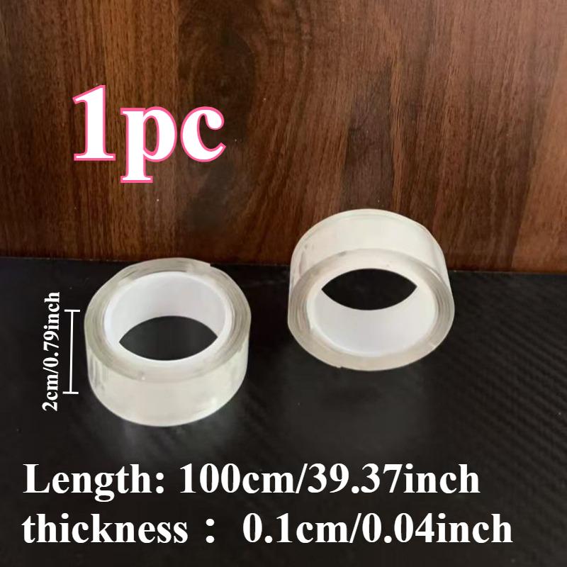 

Heavy duty nano double-sided tape reusable scratch free and washable strong adhesive strip suitable for home office and car use