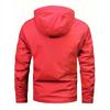 Herren Freizeitjacke mit Kapuze und Reißverschluss, einfarbig, Herren Dreifach-Schutzjacke, leicht, Windjacke