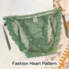 Sexy Lace Panties Printed Heart Lingerie Low-Rise Breathable Hollow Out Briefs Strappy Knickers