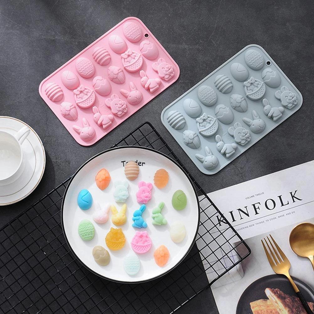 1 Stück Silikon 18 Even Resurrection Egg Rabbit Schokoladenkuchenform Backwerkzeug