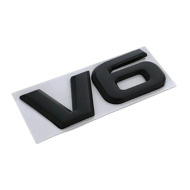 3d Metal Chrome V6 V8 Logo Fender Trunk Emblem Badge Sticker Decals Accessories