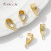 5/10 Stück 18K Gold Plated Ösen für Anhänger, Perlenkette Charms Halter, Ösenverbinder für Schmuckherstellung Zubehör, DIY Zubehör