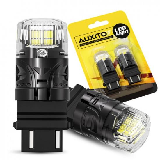AUXITO 3156 3157 LED Reverse Tail Brake Turn Signal DRL Light Bulb 6000K White