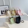 New Fashionable Versatile Solid Color Bucket Bag Portable Shoulder Oblique Span Women's Bag