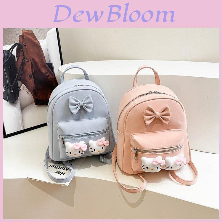 Sweet Hello Kitty Plush Doll Decoration Student Mini Backpack For Daily Use