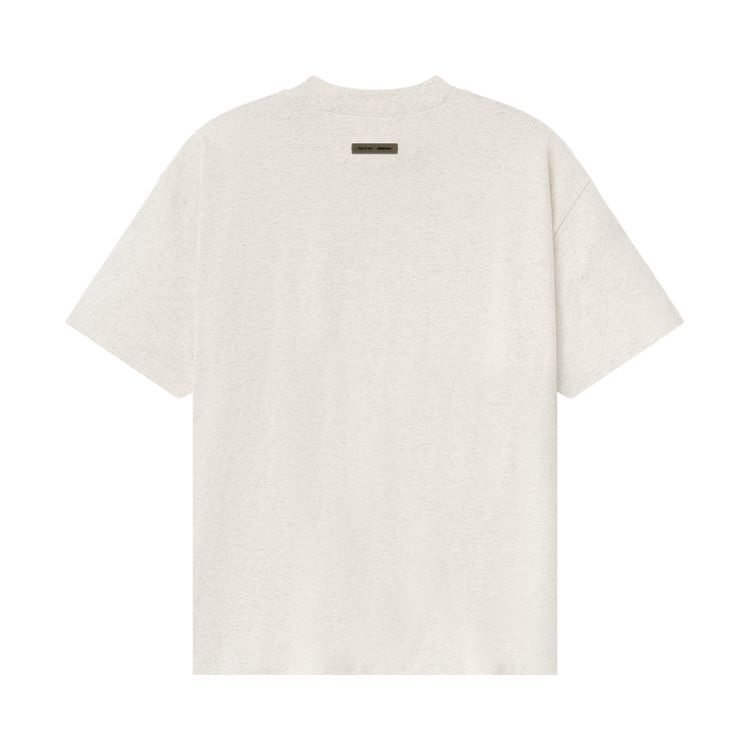 Men's T-Shirt Fear of God Essentials Embroidered Classic Short Sleeve Tee Oatmeal Heather