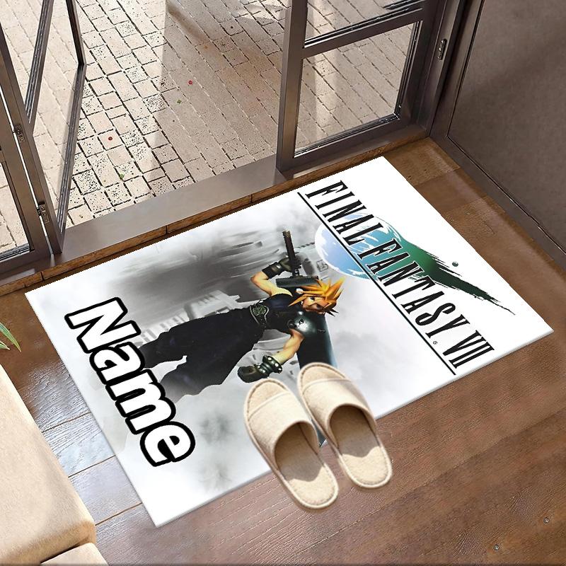 Custom Name Personalized Final Fantasy Print Carpet, Versatile Home Decor Rug, for Playroom, Apartment, Balcony, Entryway, Hallway Gift