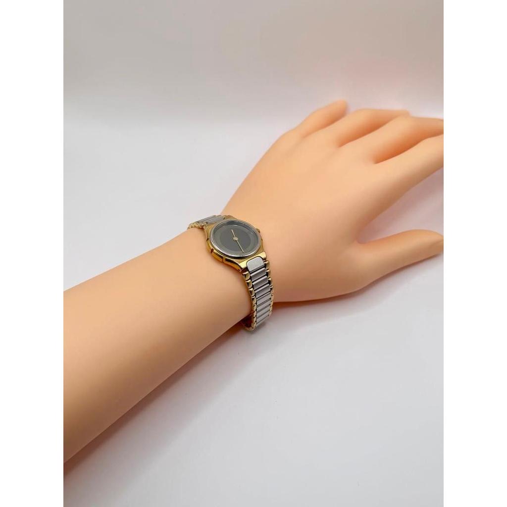 Used YVES SAINT LAURENT Yves Saint Laurent QZ Gray Dial Watch Combi