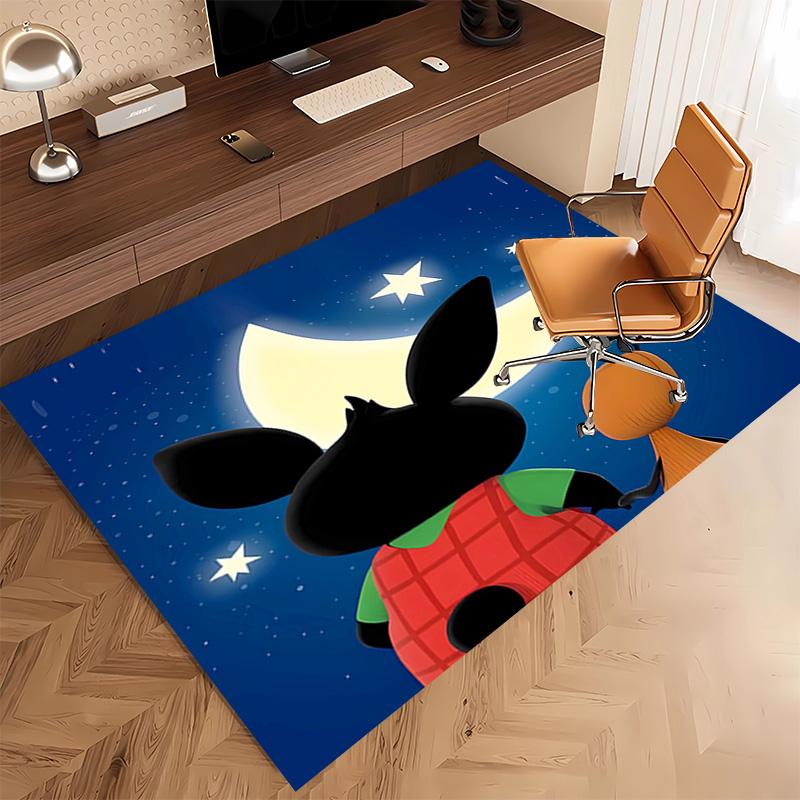 1pc Bing Print Area Rug - Soft, Washable Non-Slip Indoor Mat, Living Room, Home Office Decorative Rug,Office Decorative