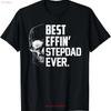 Best Effing Stepdad Ever Fathers Day Gift T Shirt Vintage Washed Fashion Stylish Casual Versatile Unisex Streetwear Homme