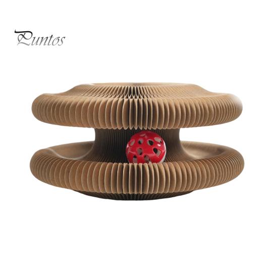 

Волшебный орган, доска для кошачьих когтей, интерактивная игрушка-когтеточка для кошек с колокольчиком, гофрированная бумажная когтеточка для домашних кошек коричневый