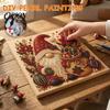 Artistic Relaxation Activities Christmas Faux Pearl Art Kit, Tree Wreath Painting DIY Craft Projects Sparkling Diamond Kit for Adults, Holiday