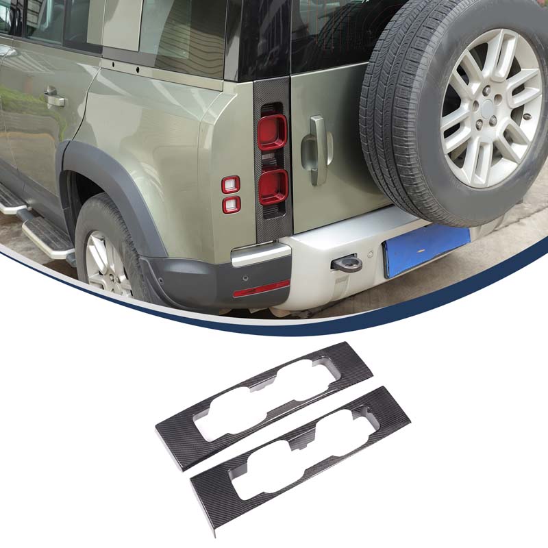 Real carbon fiber For Land Rover Defender 90 110 130 2020-2025 Car Rear Taillight Protection Panel decorative Car Accessories