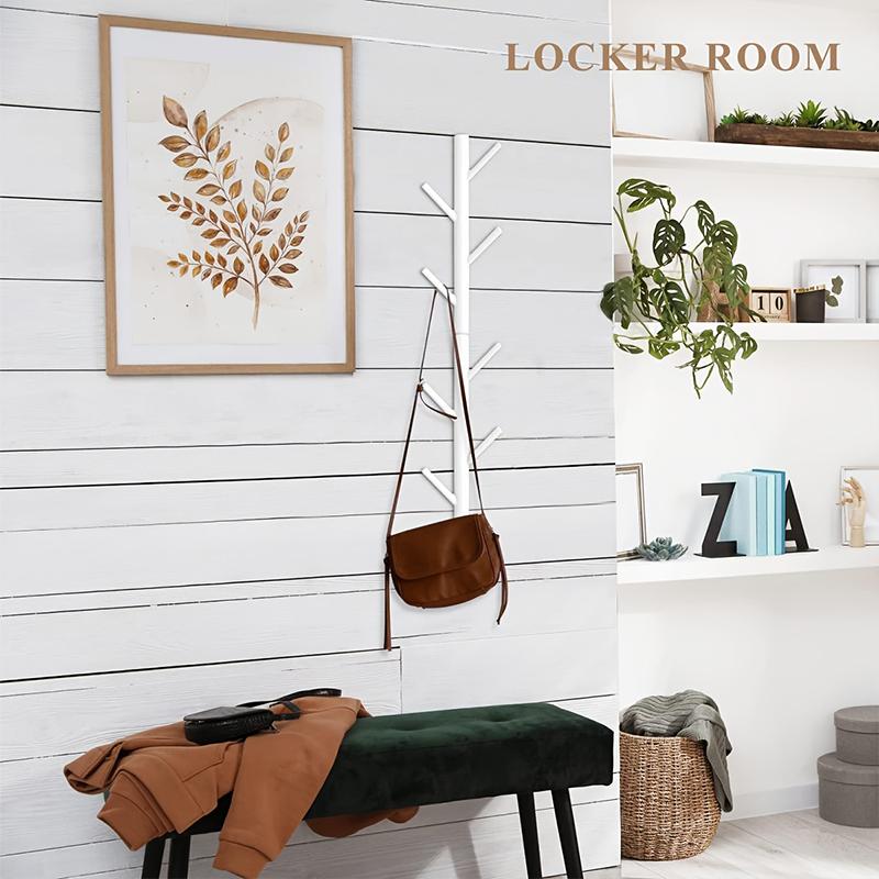 1PC Wall-mounted Coat Rack Creative Coat Rack Bedroom Wooden Hook Modern Solid Wood Simple 4 Hooks