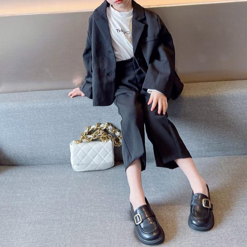 Girls' British Style Leather Shoes Children's Fashion Single Shoes Student Soft Leather Loafers
