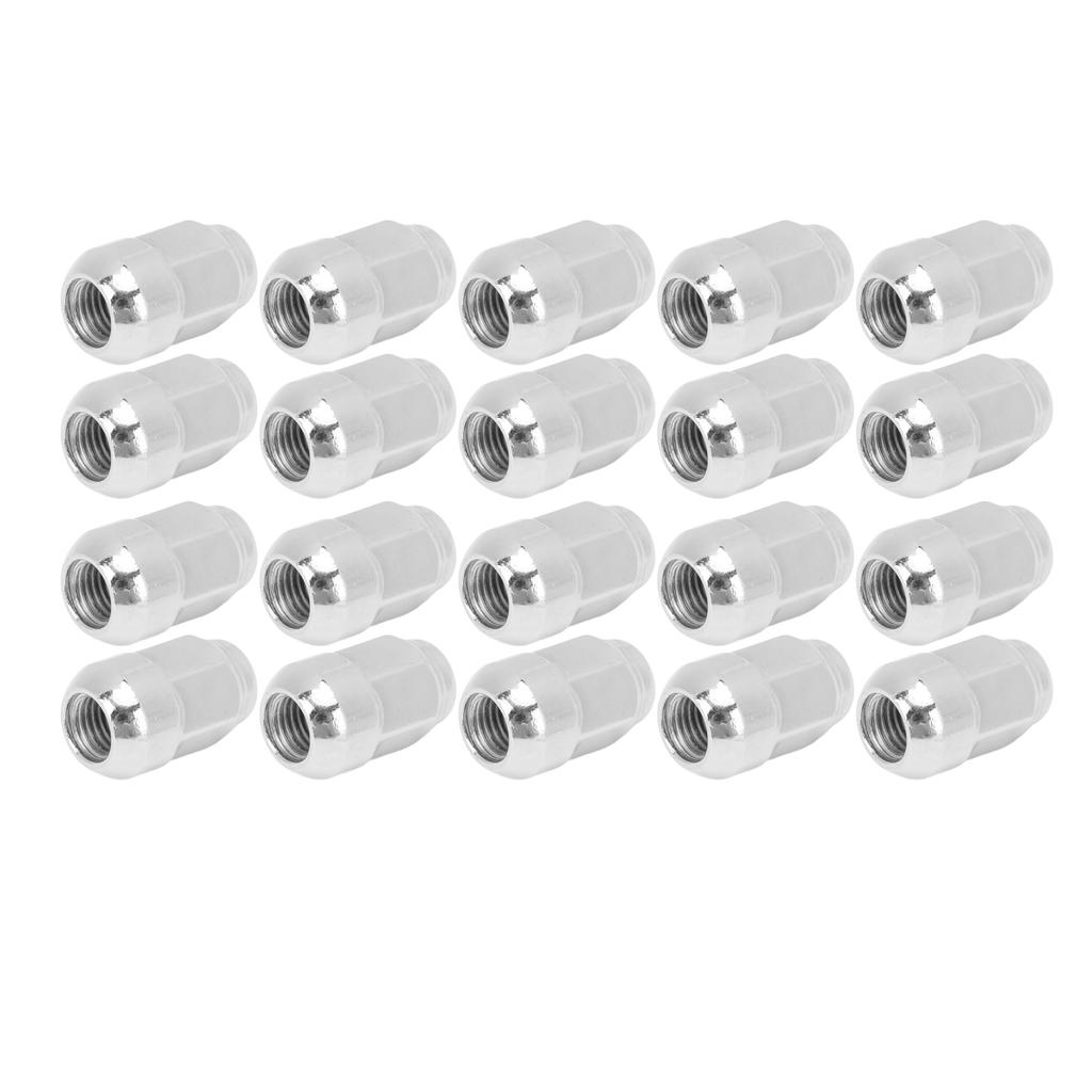 20PCS Lug Nuts Stylish Chrome Finish 12x1.5mm Radius Wheel Accessories Parts for Car Vehicle