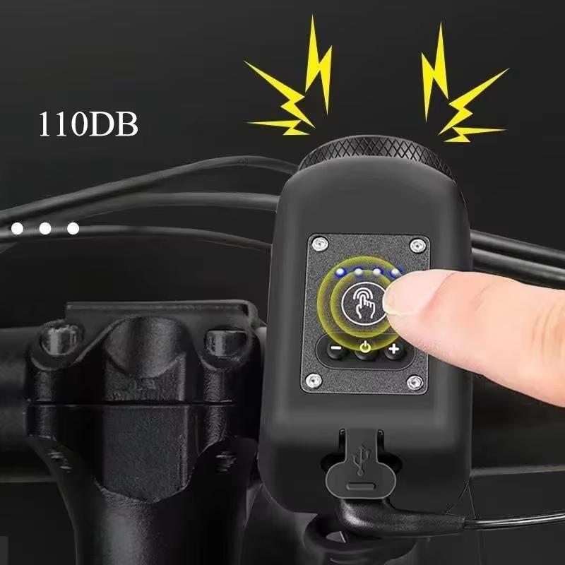 Rowerowe Klaksony Elektryczne Światło Rower Górski Przednia Lampa Klaksony Elektroniczne Dzwonek do Jazdy Nocnej Łatwe do Zainstalowania Akcesoria Rowerowe