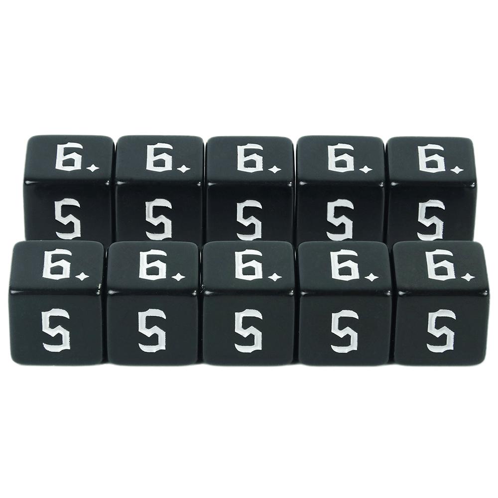 D6 Dice 10pcs Polyhedral Dice Acrylic Digital Dice Club Entertainment Table Game Dice