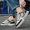 Summer new low-top color matching sports board shoes leather lace-up youth outdoor casual shoes
