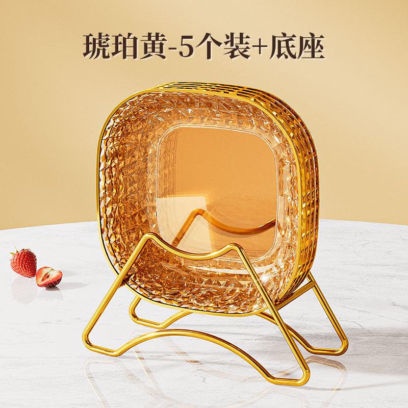 Spit Bone Plate Household Food Grade Snack Plate Fruit Plate Light Luxury Dining Table Garbage Residue Plate High-Grade Small Plate Plate