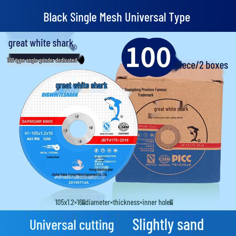 Great White Shark Angle Grinder: Stainless Steel Resin Cutting and Polishing Disc