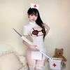 Nurse Uniform Mini Dress Exotic Women Doctor Hollow Lingerie Cosplay Short Sleeve Maid Outfits Sweet High Waist Sexy Sheer Skirt