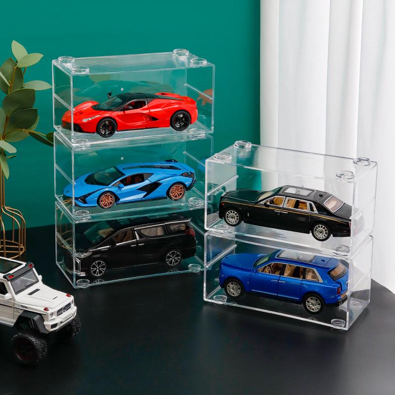 Transparent 1:24 Toy Car Display & Storage Box (Stackable)