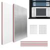 2 Pieces Window AC Insulation Panels Foam Waterproof Window AC Side Panels With Adhesive Aluminum Foil Noise Reduction