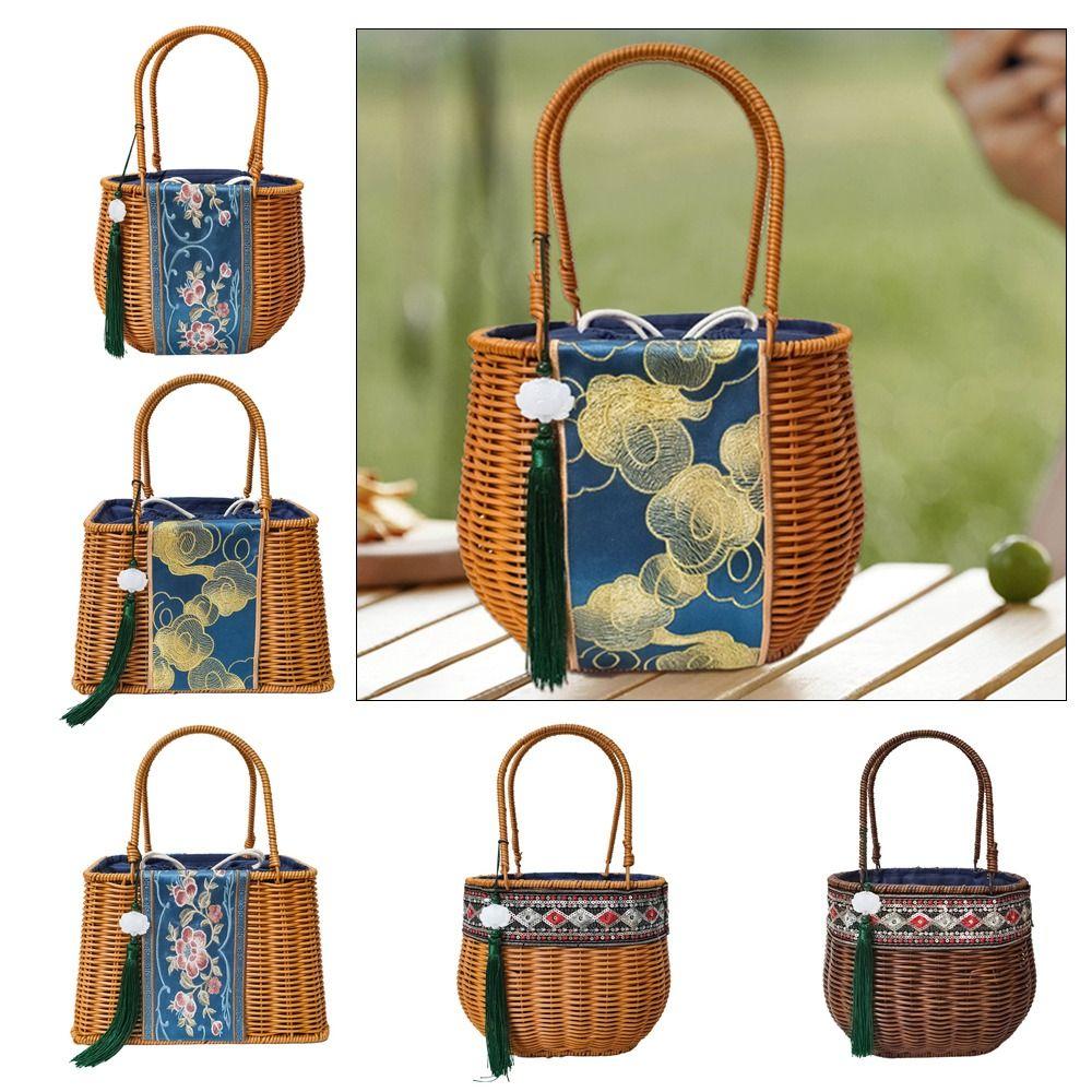 

Cloud Drawstring Tote Bag Retro Storage Bag New Hand Bag