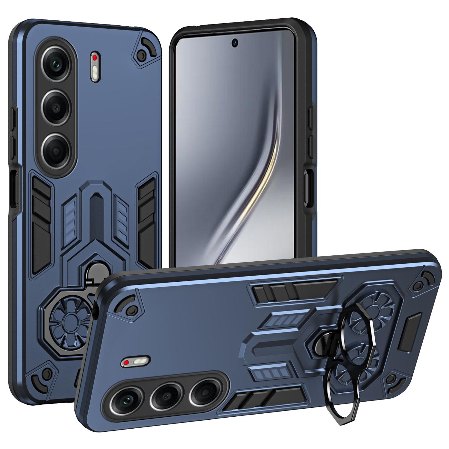 

Для TECNO Camon 40 4G Чехол с кольцом-держателем и подставкой, ударопрочный чехол для телефона из ПК + ТПУ A