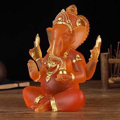 Průhledná soška Pána Ganéše sloní hinduistické sošky Buddha ozdoba
