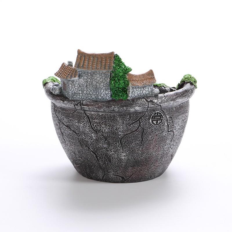 Mini Garden Planter Set Resin Decorative Pot Indoor Outdoor Micro Landscape DIY Home Office Desk Decor