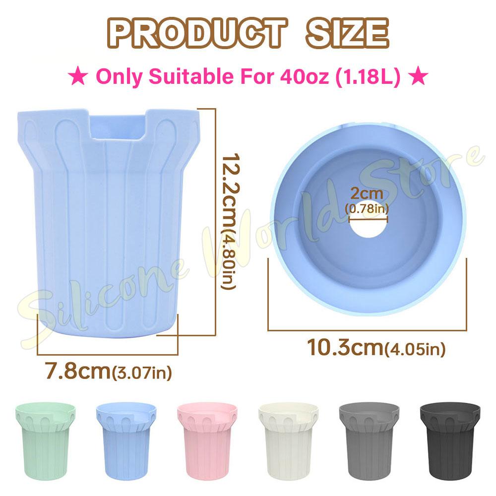 SW 40oz Silicone Cup Bottom Cover for Stanley Quencher Adventure Tumbler Protective Water Bottle Sleeve Antislip Cup Boot Sleeve