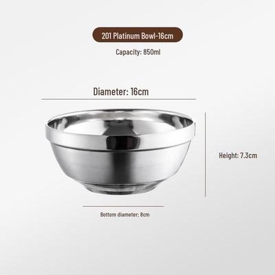 MOLUONA Double-Layer Insulated Stainless Steel Rice Bowl