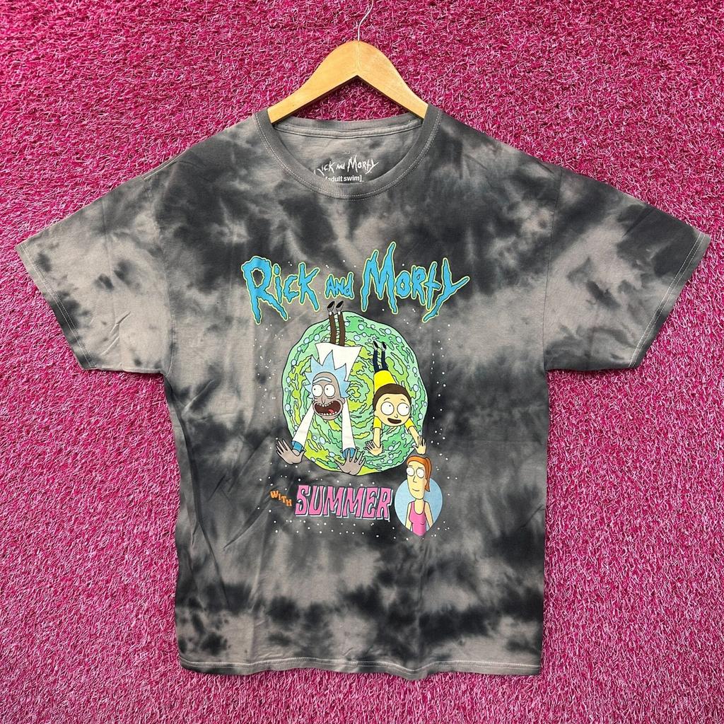 Rick Morty with Summer Cartoon Series Adult Swim Tie Dye L