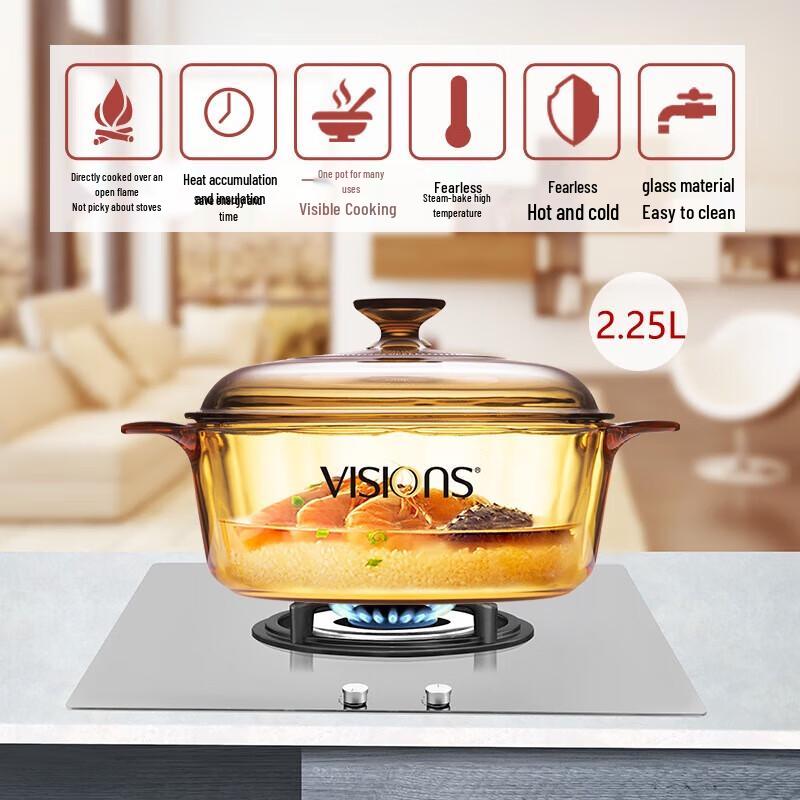 Corning Visions 2.25L Multipurpose Glass Pot