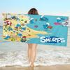Cartoon Cute S-Smurfs Microfiber Blanket Quick Drying Beach Towels Oversized Printing Super Absorbent Pool Towel Blanket